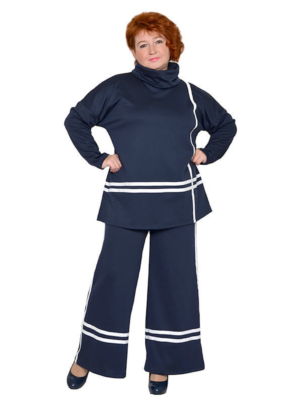 Брюки клёш Белая полоса