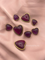 Пуговицы сиреневые сердечки