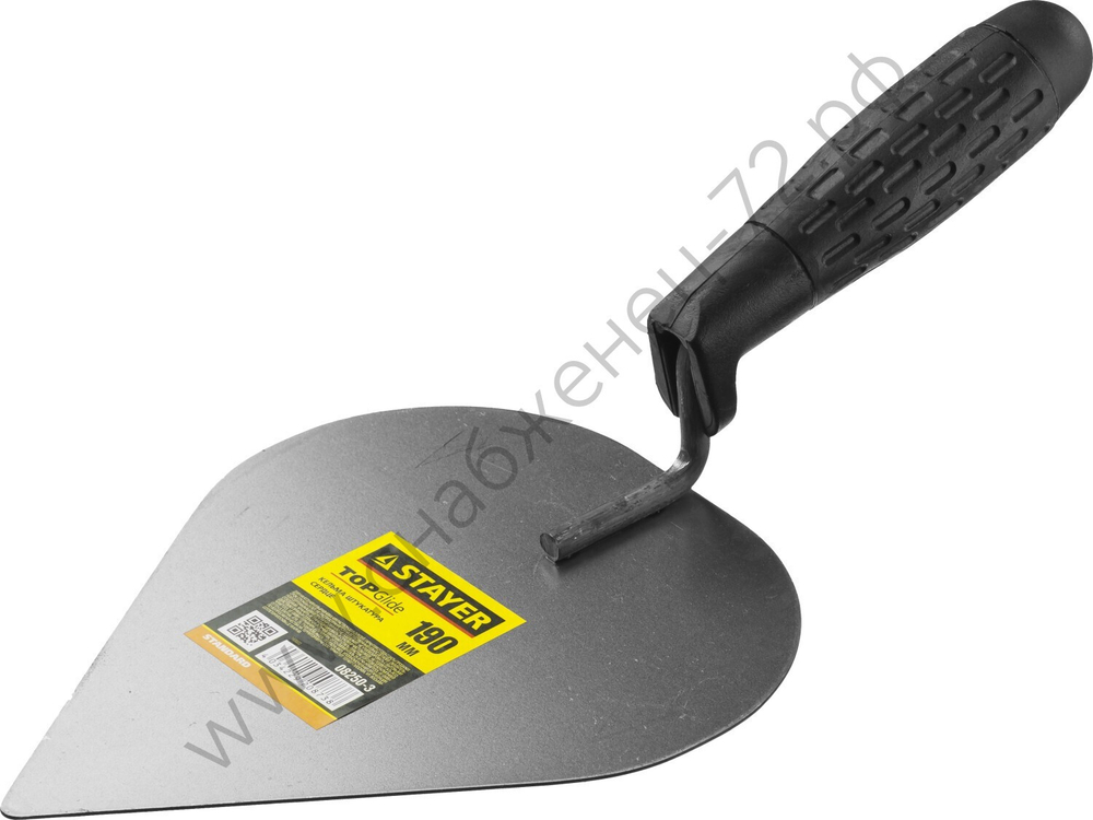 STAYER 190 x 150 мм, пластмассовая ручка, кельма штукатура, STANDARD (08250-3)