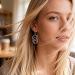 Набор материалов для серьги "Спираль", кольчужное плетение МК