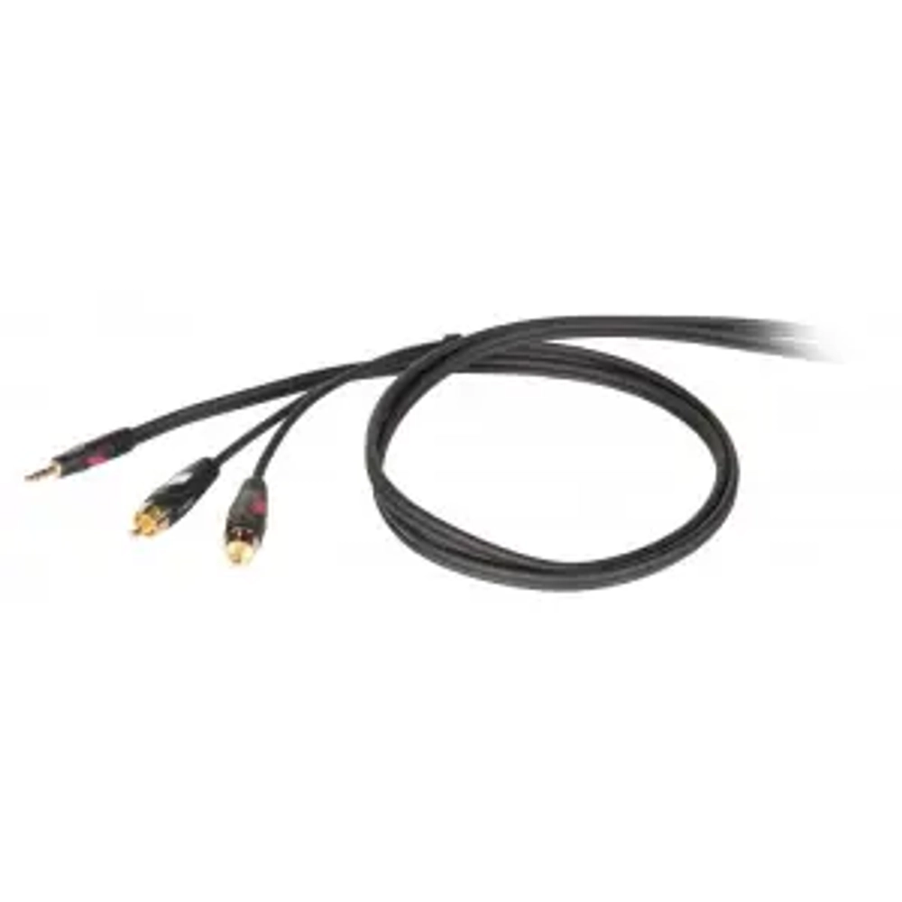 DIE HARD DHG520LU18 - профессиональный аудио кабель, 3,5 джек стерео &lt;-&gt; 2хRCA(папа), длина 1.8 м.