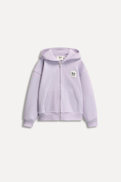 ZARA ТОЛСТОВКА НА МОЛНИИ С ЭТИКЕТКОЙ 50TH ANNIVERSARY, СИРЕНЕВЫЙ