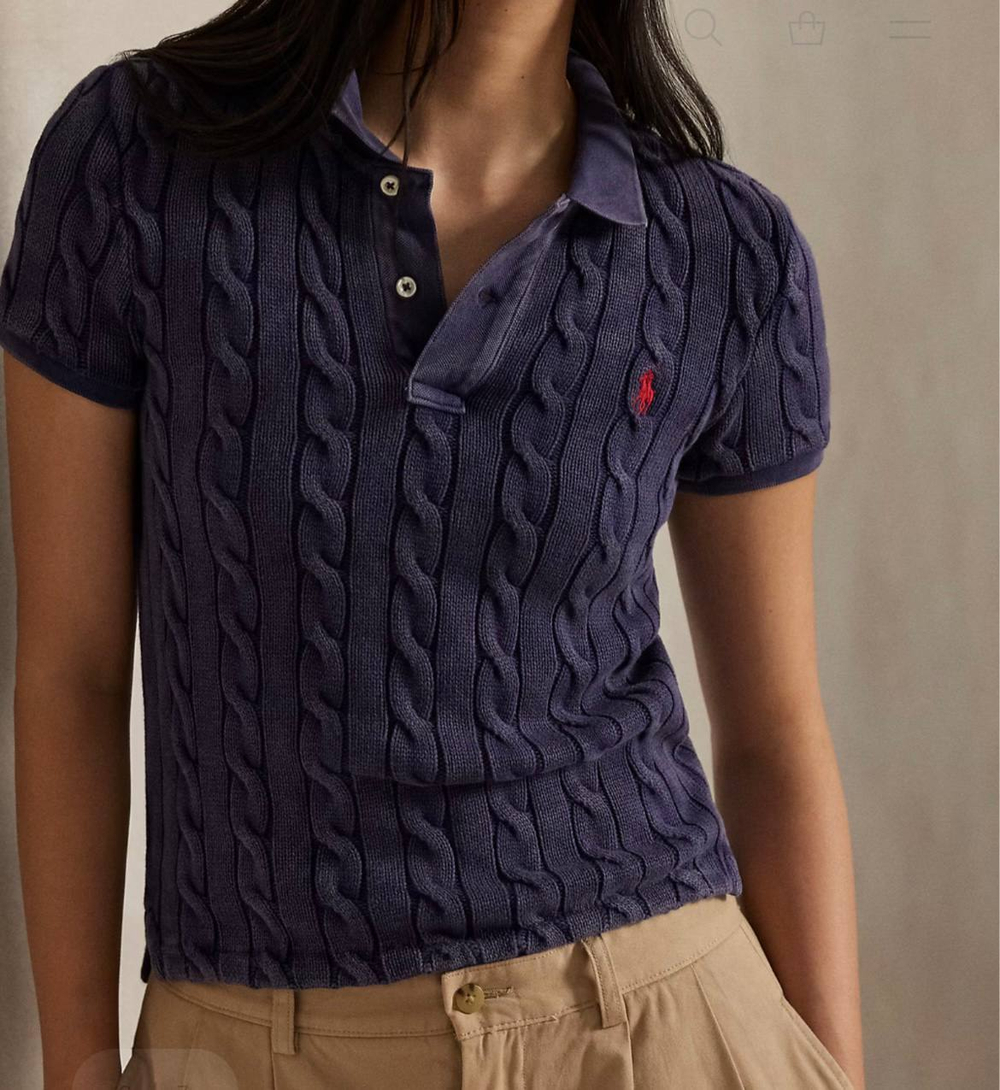 Футболка-поло с косичкой от Polo Ralph Lauren