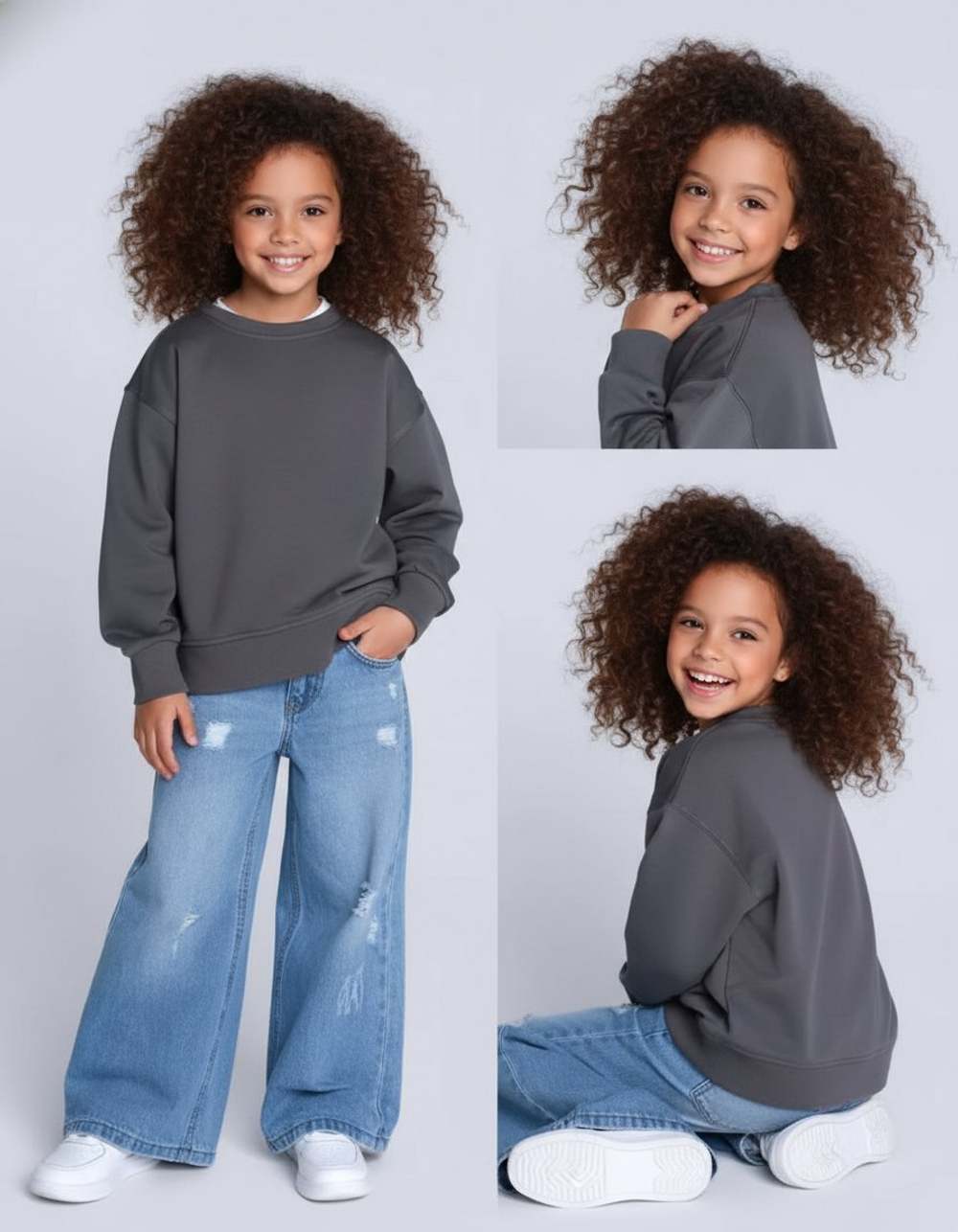 Свитшот oversized графит