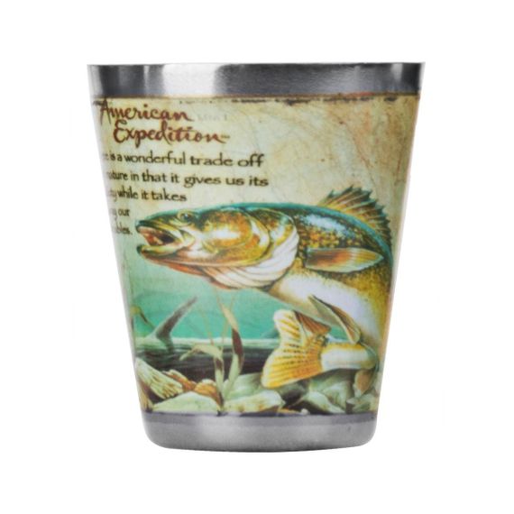 Набор Helios Рыба (фляжка 210 мл + 3 стопки) А02