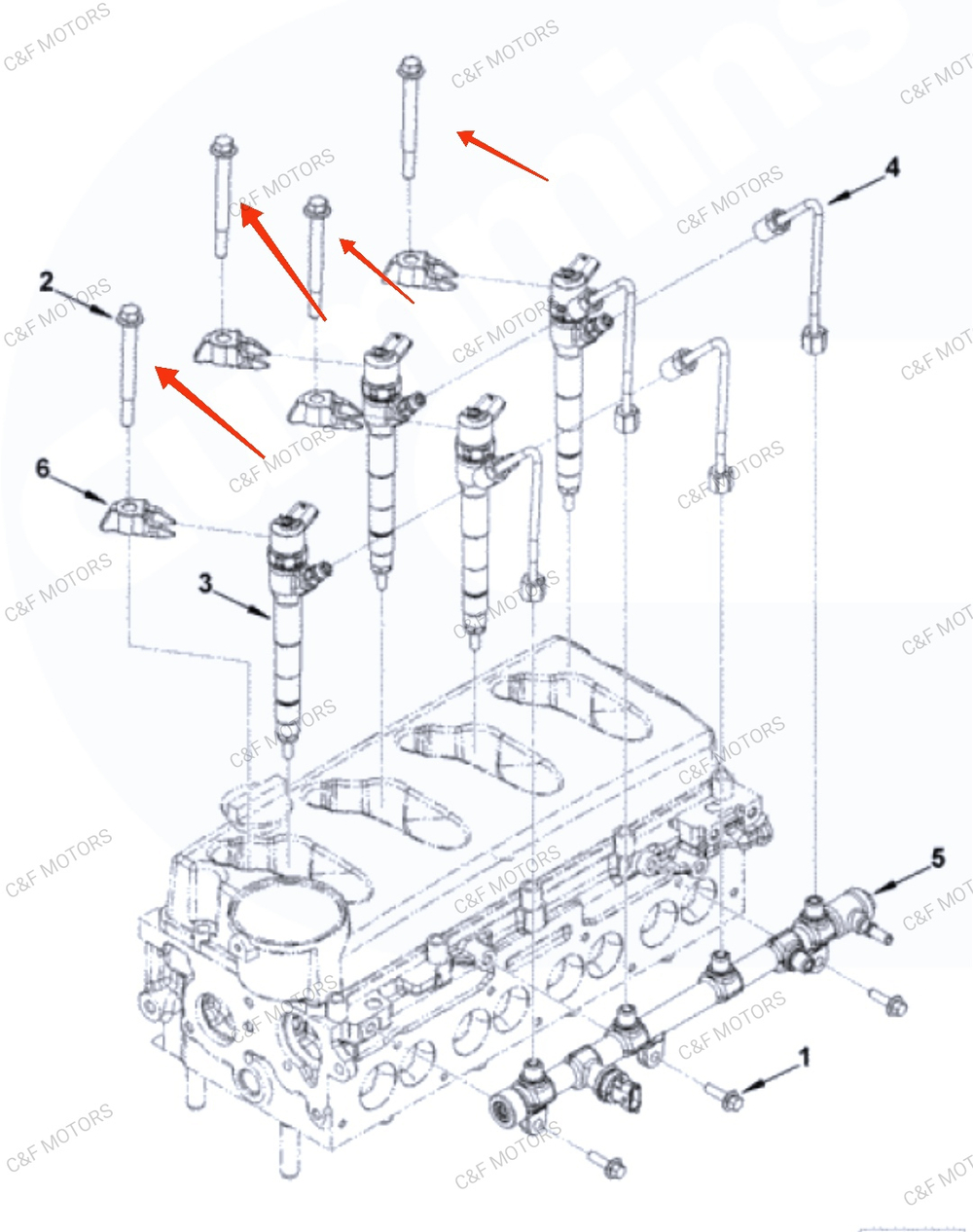 Болт форсунки (М10х1,5х100) Cummins ISF 2.8