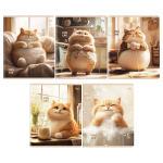 Тетрадь 48л., А5, клетка BG "Милый кот", выборочный лак