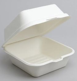 Короб для БЕНТО-торта, сахарный тростник 15х15х8 см