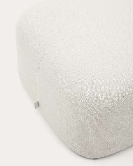 Пуф Martina из шенилла цвета экрю 123 x 85 см