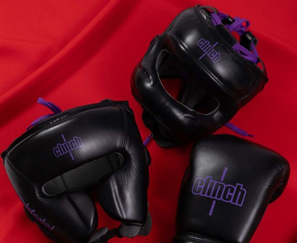 Шлем боксерский с бампером Clinch Undefeated черный C160