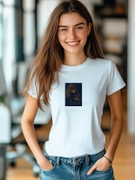 Футболка больших размеров с принтом маска