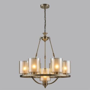 6524/7 COUNTY LN23 39 античная латунь Люстра E27 7*60W 220V RIVERLY
