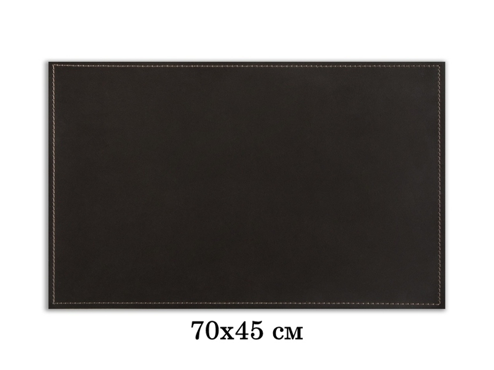 Бювар прямоугольный серия "Классика" 70х45 см кожа Cuoietto цвет темно-коричневый шоколад.