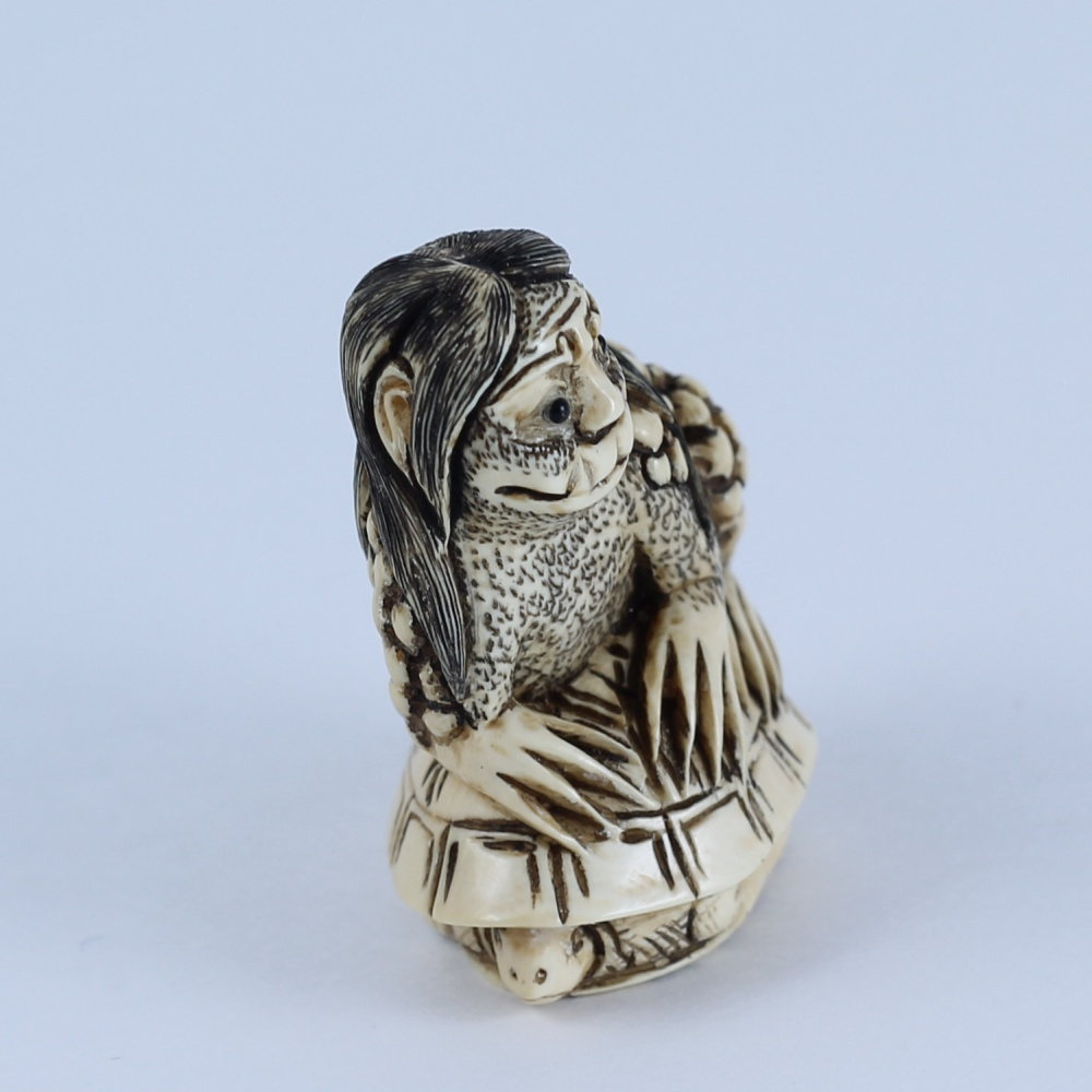 Нэцкэ Каппа на черепахе (мамонт)