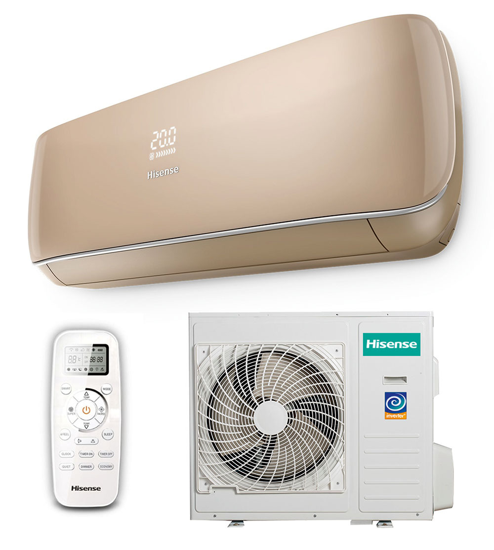 Кондиционер HISENSE PREMIUM CHAMPAGNE Super DC Inverter AS-13UW4SVETG157W(С)