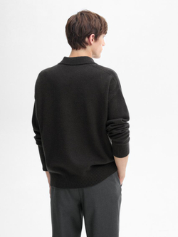 Massimo Dutti Свитер из смесовой шерсти, темно-серый