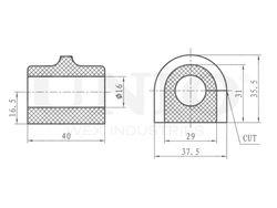 Втулка переднего стабилизатора UNIO RMP-10095
