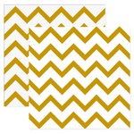 Салфетки с золотыми зигзагами, 33 см, 20 шт