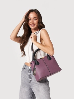 Сумка через плечо кожаная тоут классика средняя