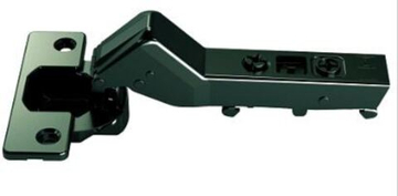 Omnia L Петля +45°  с демпфером, под саморез черная