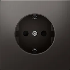 Donel R98 METAL никель накладка для розетки Schuko с/з с защитой 16 A 250 В~, серия DA