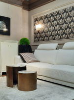 Стол журнальный ET3095CL (D45) белая керамика /бронзовый