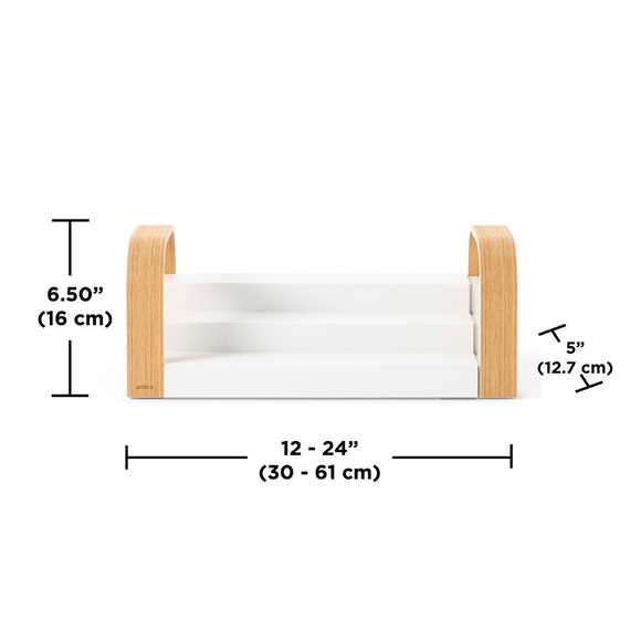 Полка для специй трехъярусная раздвижная bellwood, белая/натуральное дерево