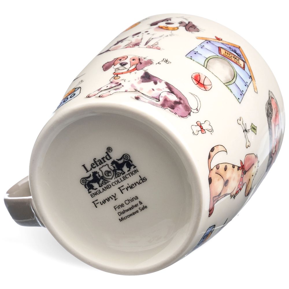 НАБОР ДЛЯ ЗАВТРАКА LEFARD "DOGS", 2 ПР.: САЛАТНИК 500МЛ, КРУЖКА 345МЛ