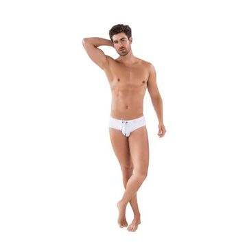 Мужские плавки белые Clever Moda BAHIA SWIMSUIT BRIEF 089101