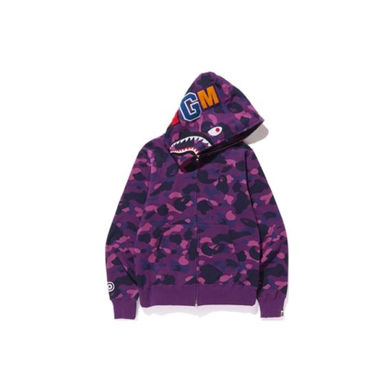 A BATHING APE Color Camo Shark Full Zip Hoodie WGM