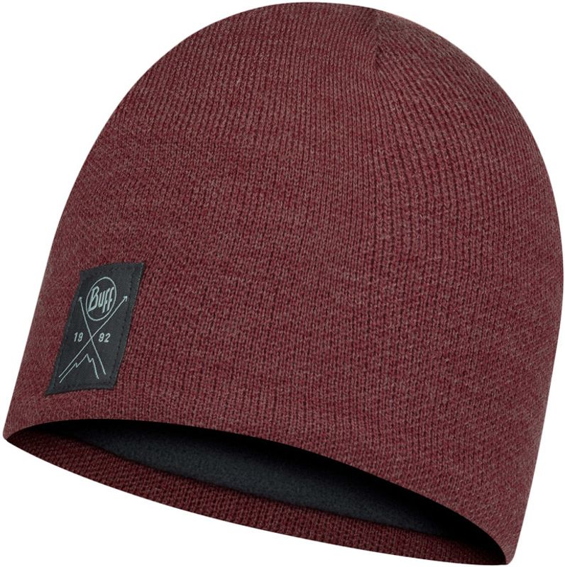 Шапка вязаная с флисом Buff Hat Knitted Polar Solid Maroon Фото 1