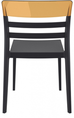Стул пластиковый Siesta Contract Mone, черный, янтарный