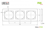 Рамка Трехместная Коричневая SLIM (Универсальный Монтаж) LIREGUS EPSILON