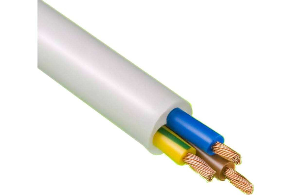 Провод ПВС 3х1,5 ГОСТ, белый