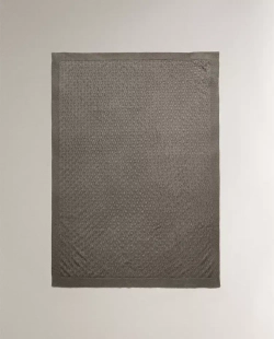 ZARA HOME ДЕТСКИЙ ПЛЕД С РЕЛЬЕФНЫМ УЗОРОМ, СЕРЫЙ