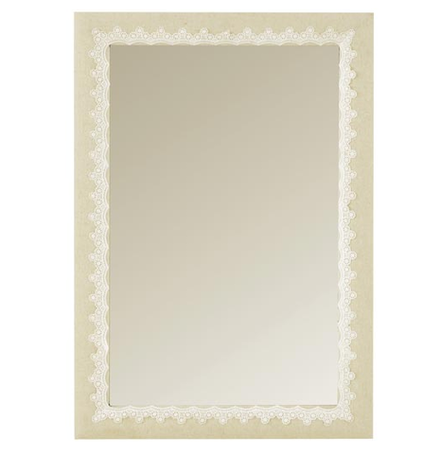 Зеркало настенное "Лен и кружево" 41,5х2х61,5см Холст,дерево