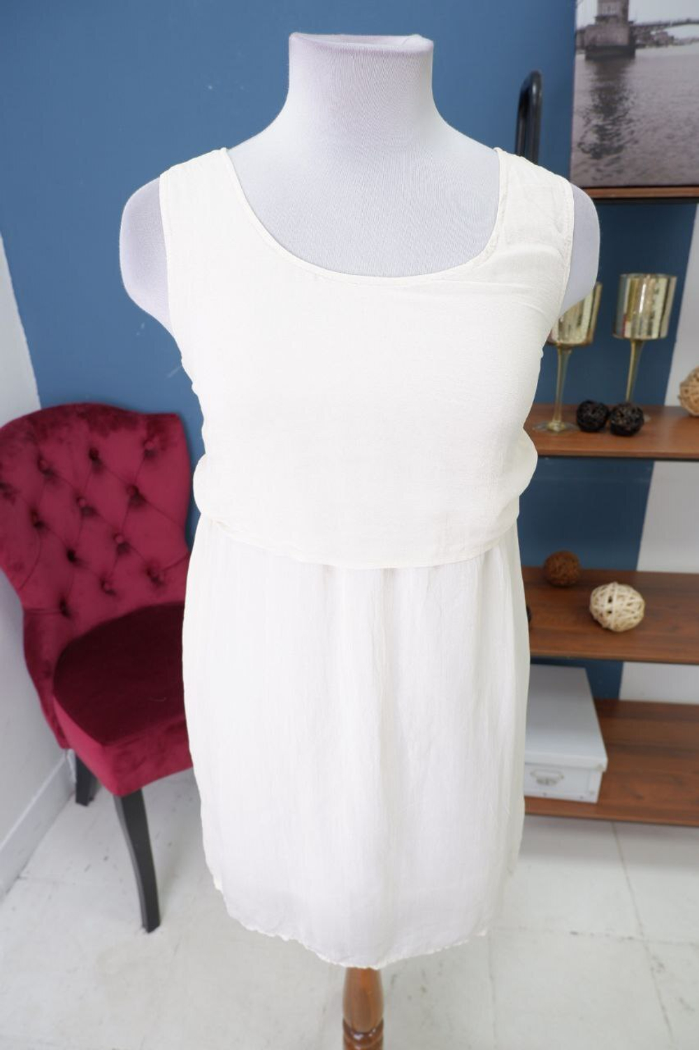 Платье Красная Роза светлое 44 размер