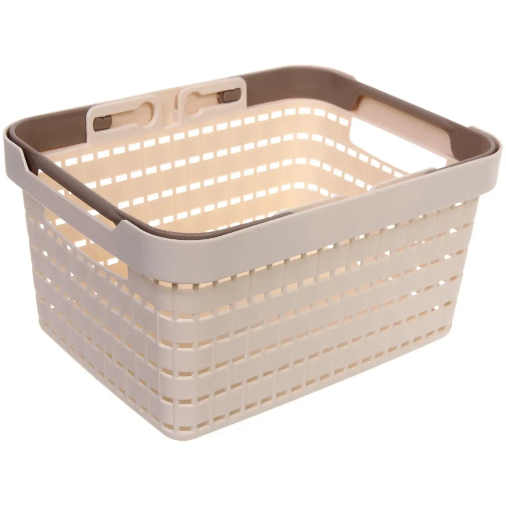 Корзинка для хранения с ручками «ФЛОДАРЛИНГ», цвет слоновая кость, 26*19.8*14см
