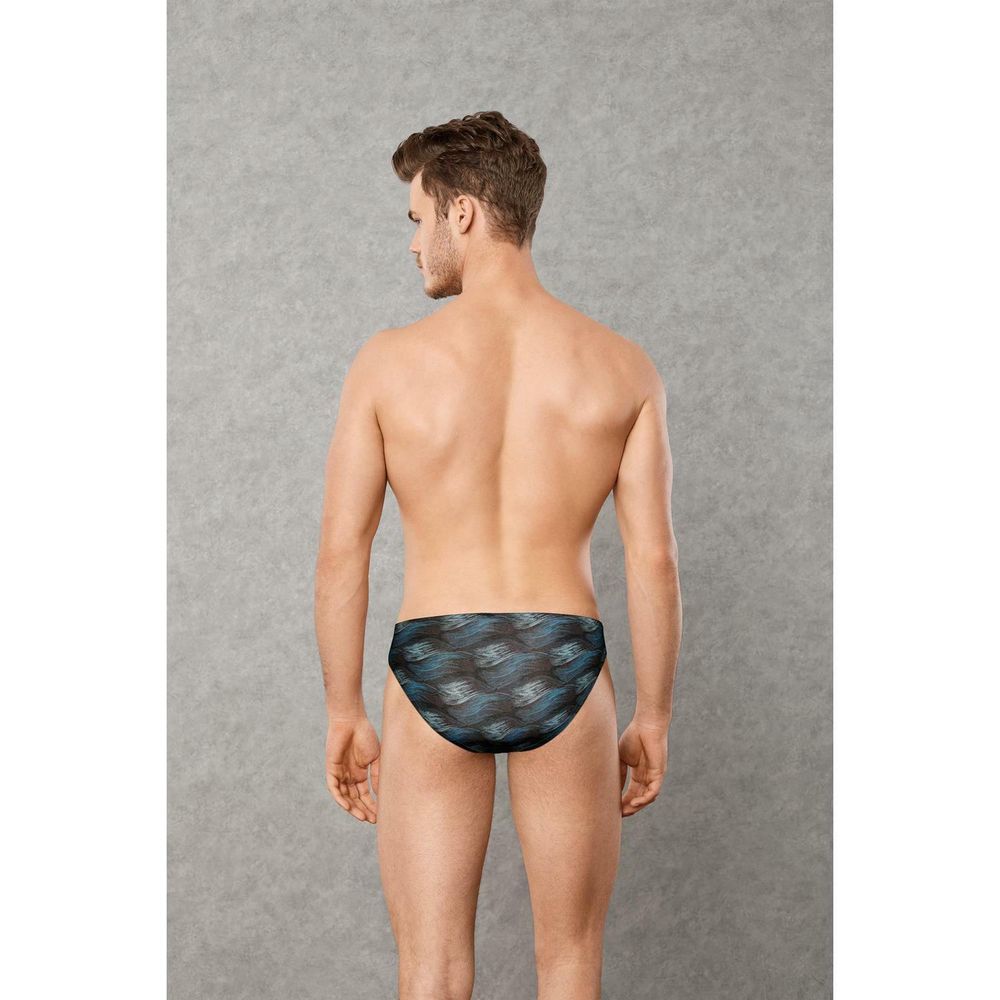 Мужские трусы слипы тёмно-синие с принтом DOREANSE 1235