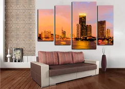 Модульная картина "Высоты у воды"