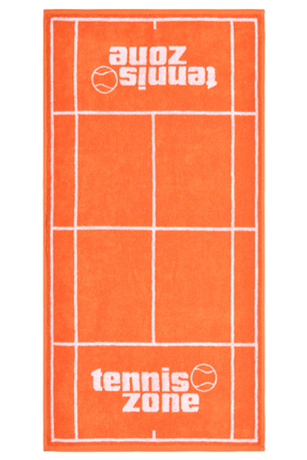 Полотенце теннисное Tennis Zone Towel Court&Logo - оранжевый/белый