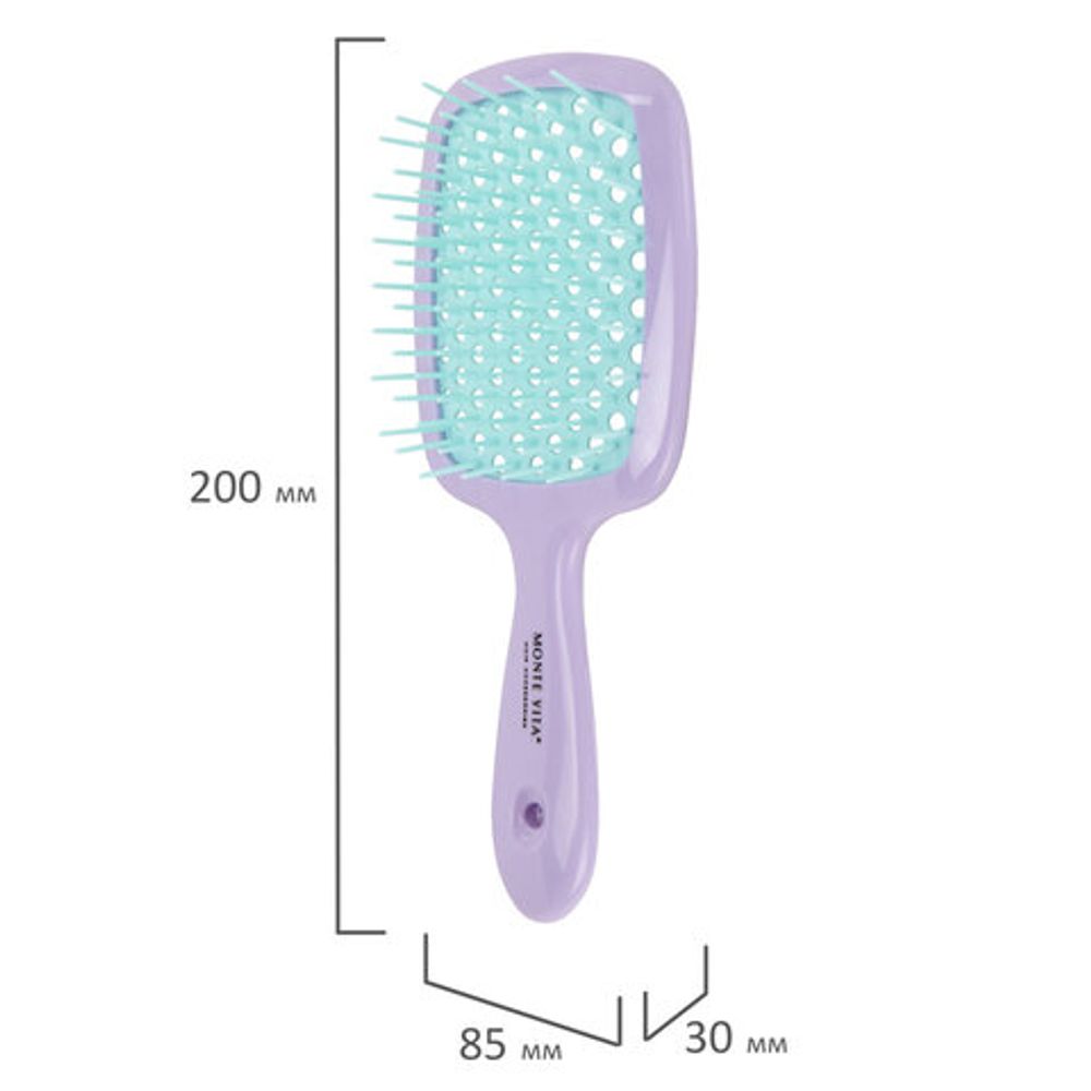 Расческа для волос массажная 20х8,5 см, цвета АССОРТИ MONTE VITA (МОНТЕ ВИТА), 457415