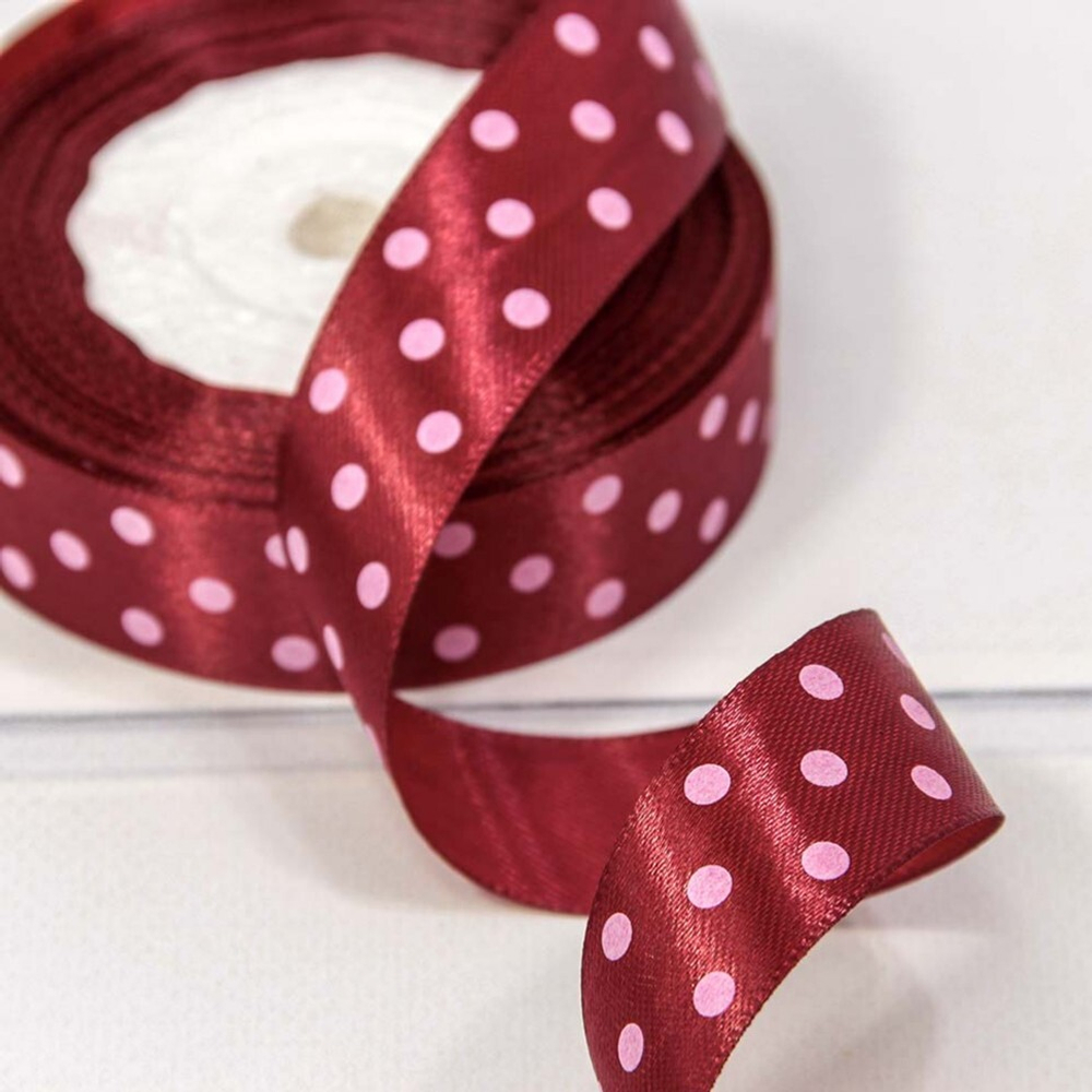 Лента атлас 2см*25Y В ГОРОШЕК