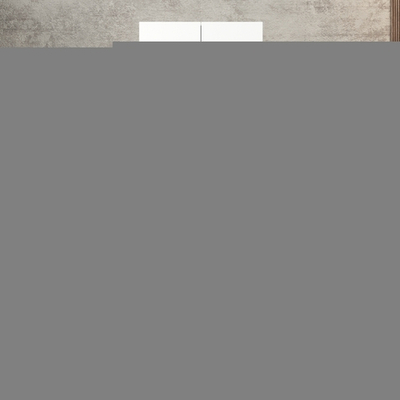 Шкаф Агератум МДФ двухсекционный с антресолью в белой эмали - Белый Фасадный 0101  100*45*240