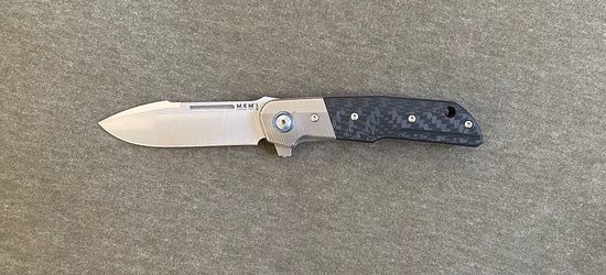 Складной нож MKM "CLAP" MKM/LS01 CT c клинком из стали Böhler M390 Microclean®, рукоять титан / карбон
