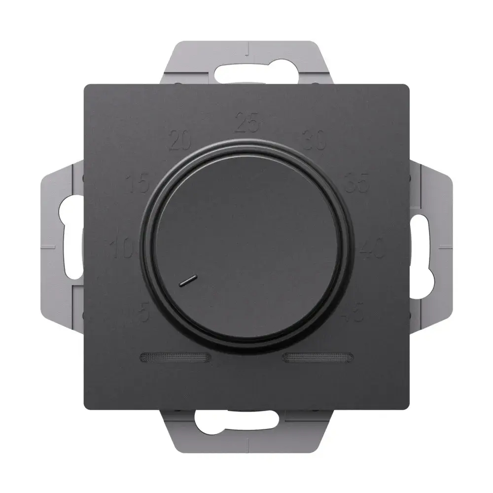 ATLASDESIGN ТЕРМОСТАТ электронный для теплого пола с датчиком, 10A, механизм, БАЗАЛЬТ