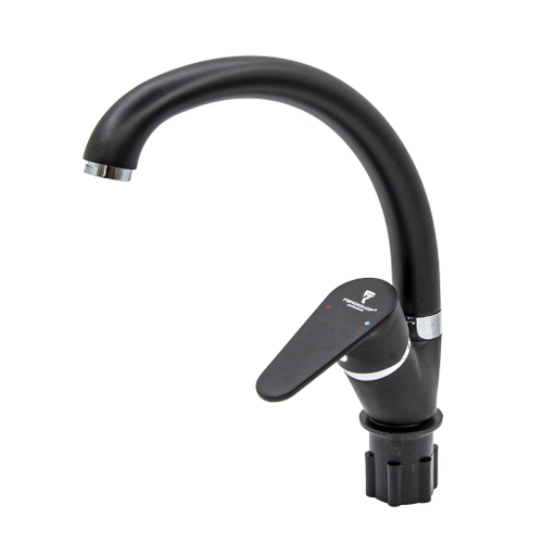 67-0-825 Смеситель Ремоколор однорычажный для кухни,черный, керамический картридж 35мм
