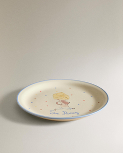 Zara Home набор посуды из каменной керамики, цвет синий, 19.2 см