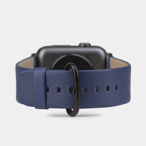 Ремешок для Apple Watch 44/45/46 mm из кожи теленка, синего цвета