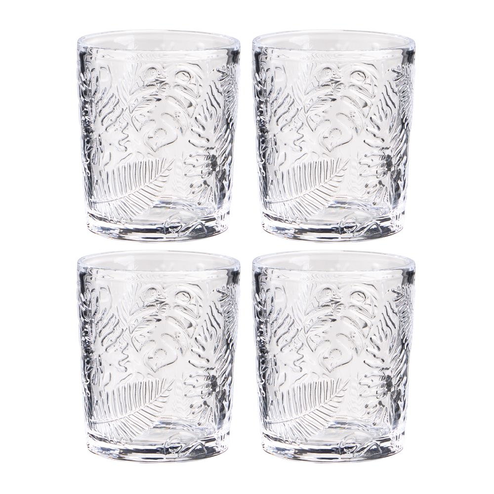 НАБОР СТАКАНОВ ИЗ 4 ШТ. "FLORA" 350 МЛ/10 СМ